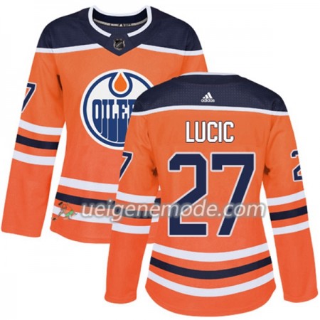 Dame Eishockey Edmonton Oilers Trikot Milan Lucic 27 Adidas 2017-2018 Orange Authentic